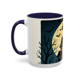 CartersLog Cozy October Fright Night Accent Coffee Mug – 11oz & 15oz Autumn Halloween Ceramic Cup