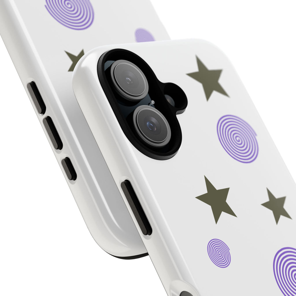 Trendy Phone Case, Stylish Phone Cover, Protective Phone Shell, Unique Phone Accessory, Gift for Her, Star and Swirl Design
