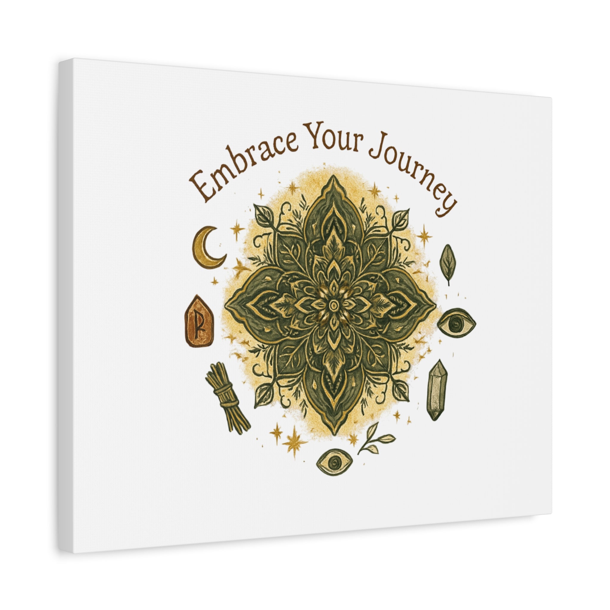 Embrace Your Journey Mandala Canvas | Matte Stretched Wall Art