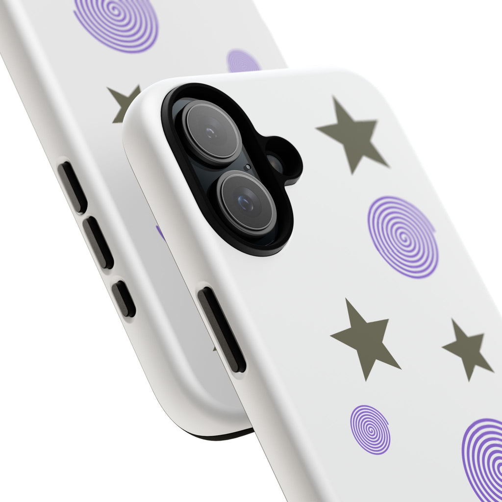 Trendy Phone Case, Stylish Phone Cover, Protective Phone Shell, Unique Phone Accessory, Gift for Her, Star and Swirl Design