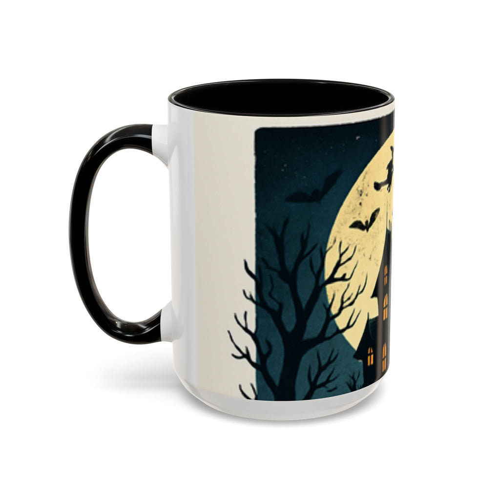 Cozy October Fright Night Accent Coffee Mug — Autumn Vibe Ceramic (11/15 oz)
