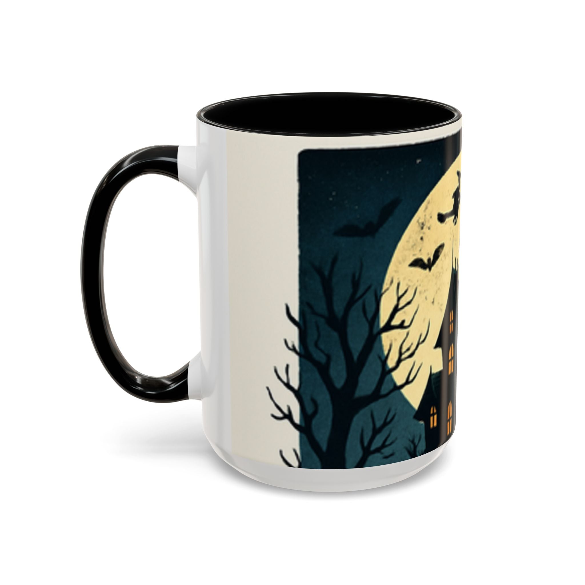 Cozy October Fright Night Accent Coffee Mug — Autumn Vibe Ceramic (11/15 oz)