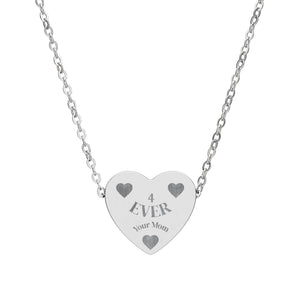 Engraved Heart Necklace — Personalized Love Pendant