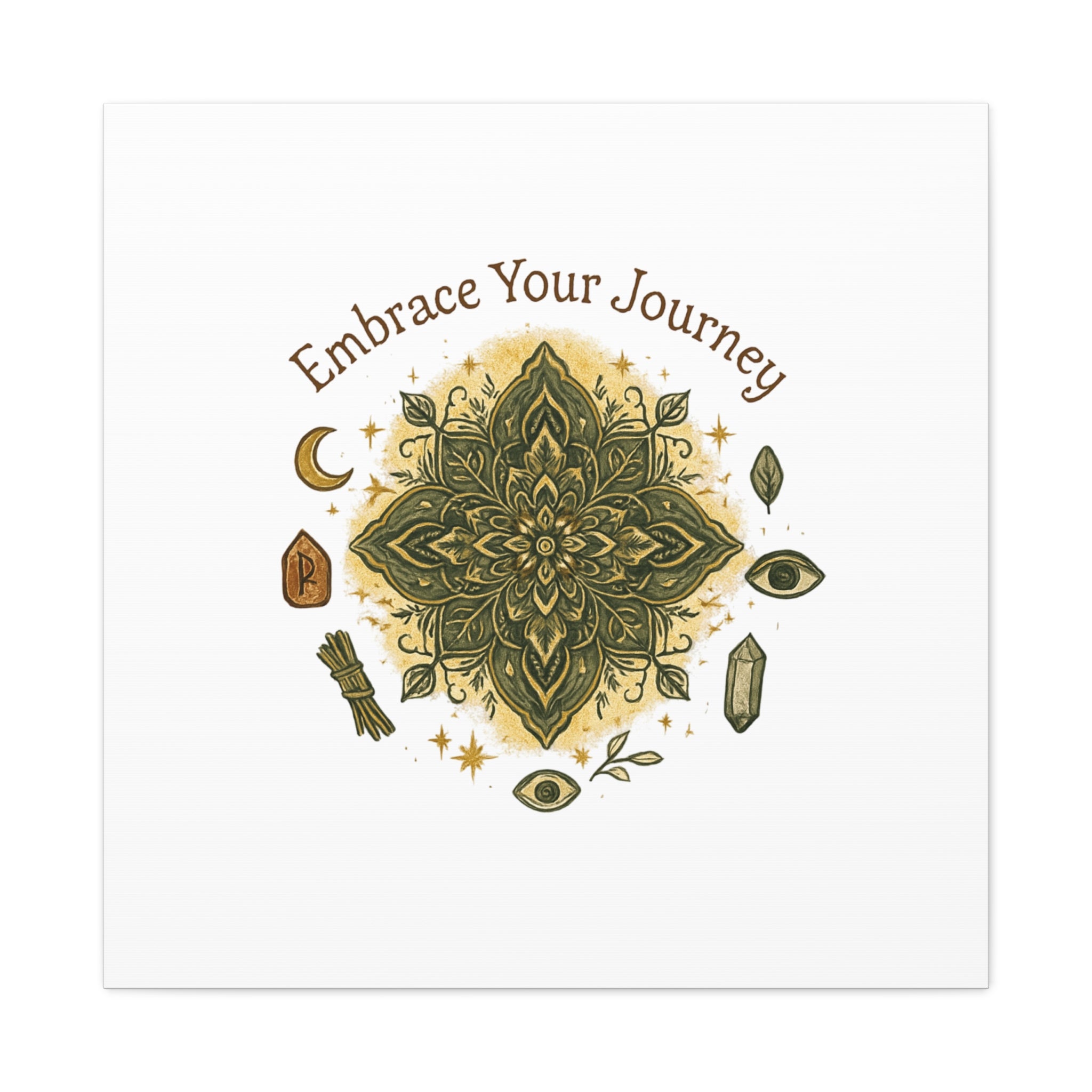 Embrace Your Journey Mandala Canvas | Matte Stretched Wall Art