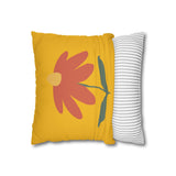 CartersLog Vibrant Floral Square Pillowcase – Colorful Spring Flower Cushion Cover for Home Decor