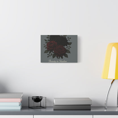 Beauty in Shadow Floral Canvas Wall Art — Stretched Matte 1.25"
