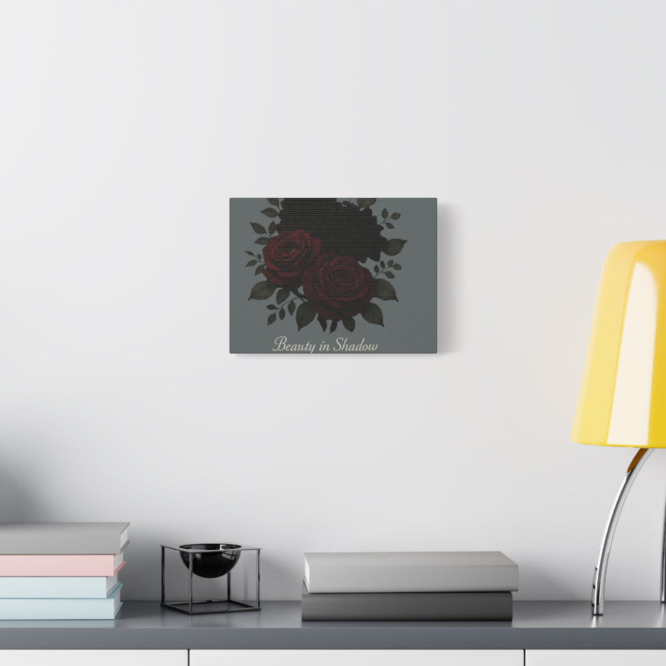 Beauty in Shadow Floral Canvas Wall Art — Stretched Matte 1.25"
