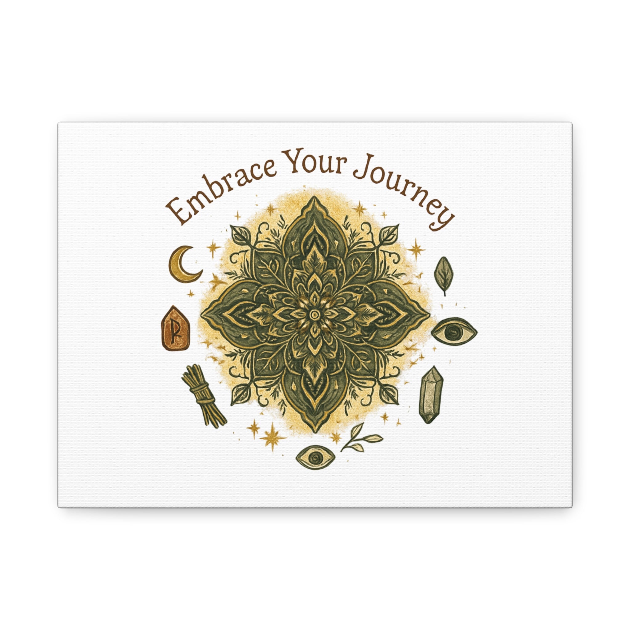 Embrace Your Journey Mandala Canvas | Matte Stretched Wall Art