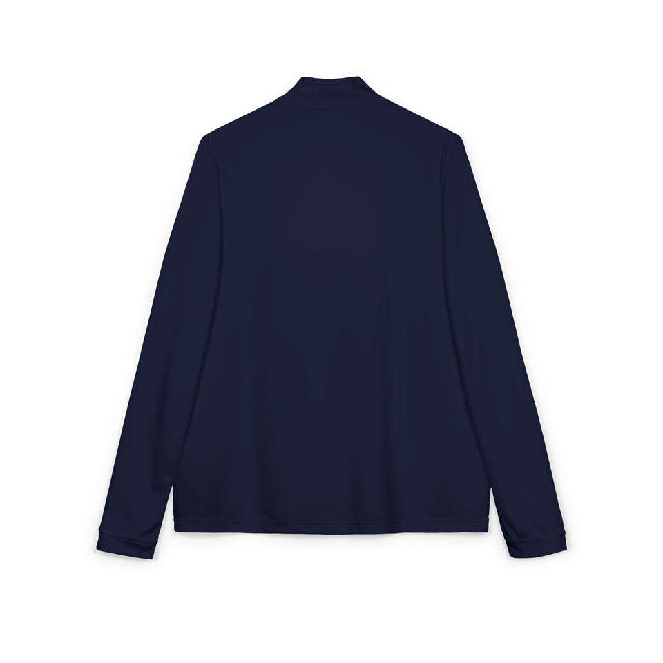 Green Floral Dragon Embroidery Quarter-Zip Pullover