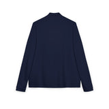 Green Floral Dragon Embroidery Quarter-Zip Pullover