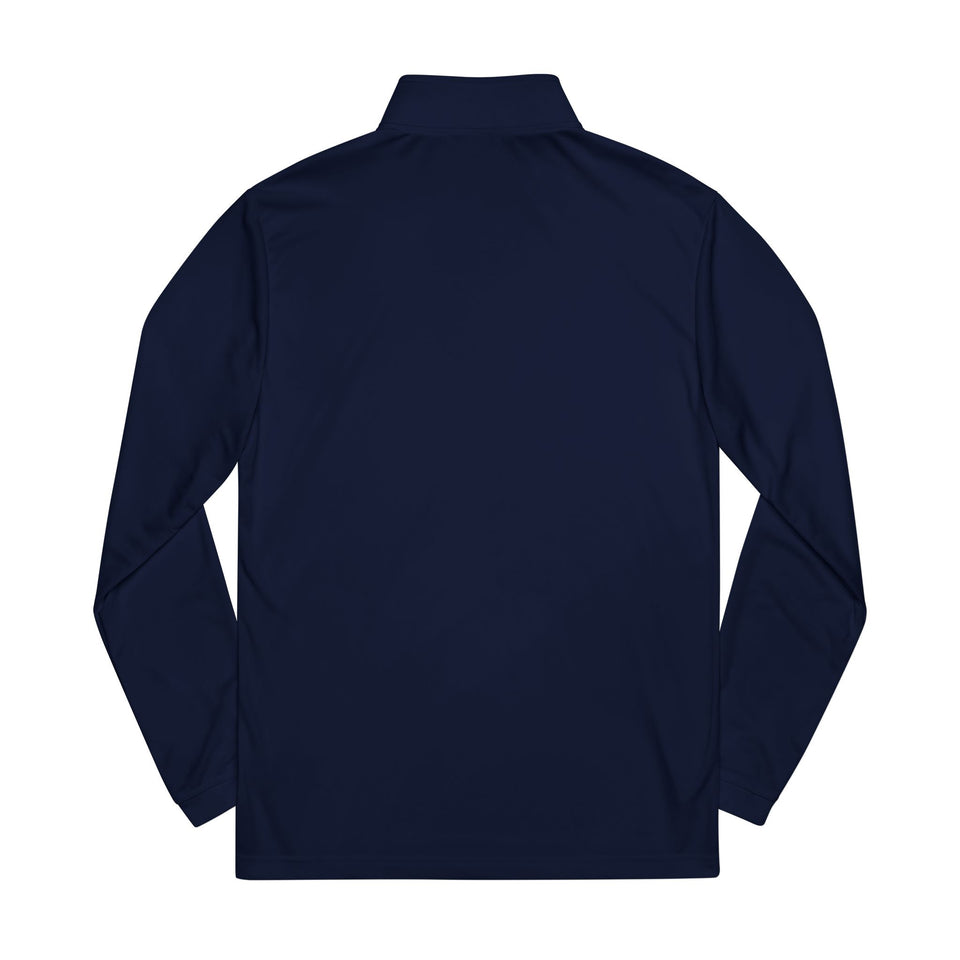 Green Floral Dragon Embroidery Quarter-Zip Pullover