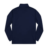 Green Floral Dragon Embroidery Quarter-Zip Pullover