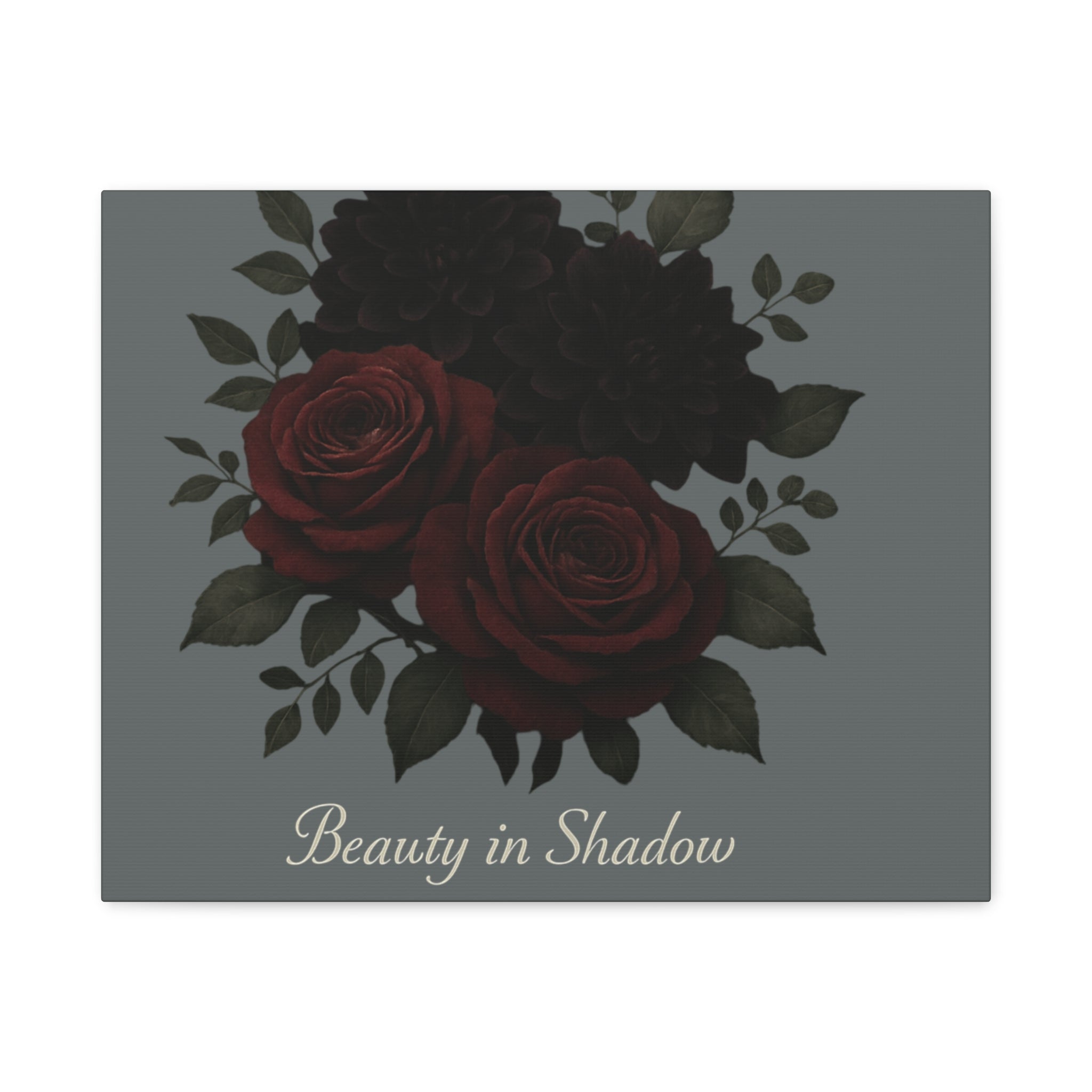 Beauty in Shadow Floral Canvas Wall Art — Stretched Matte 1.25"