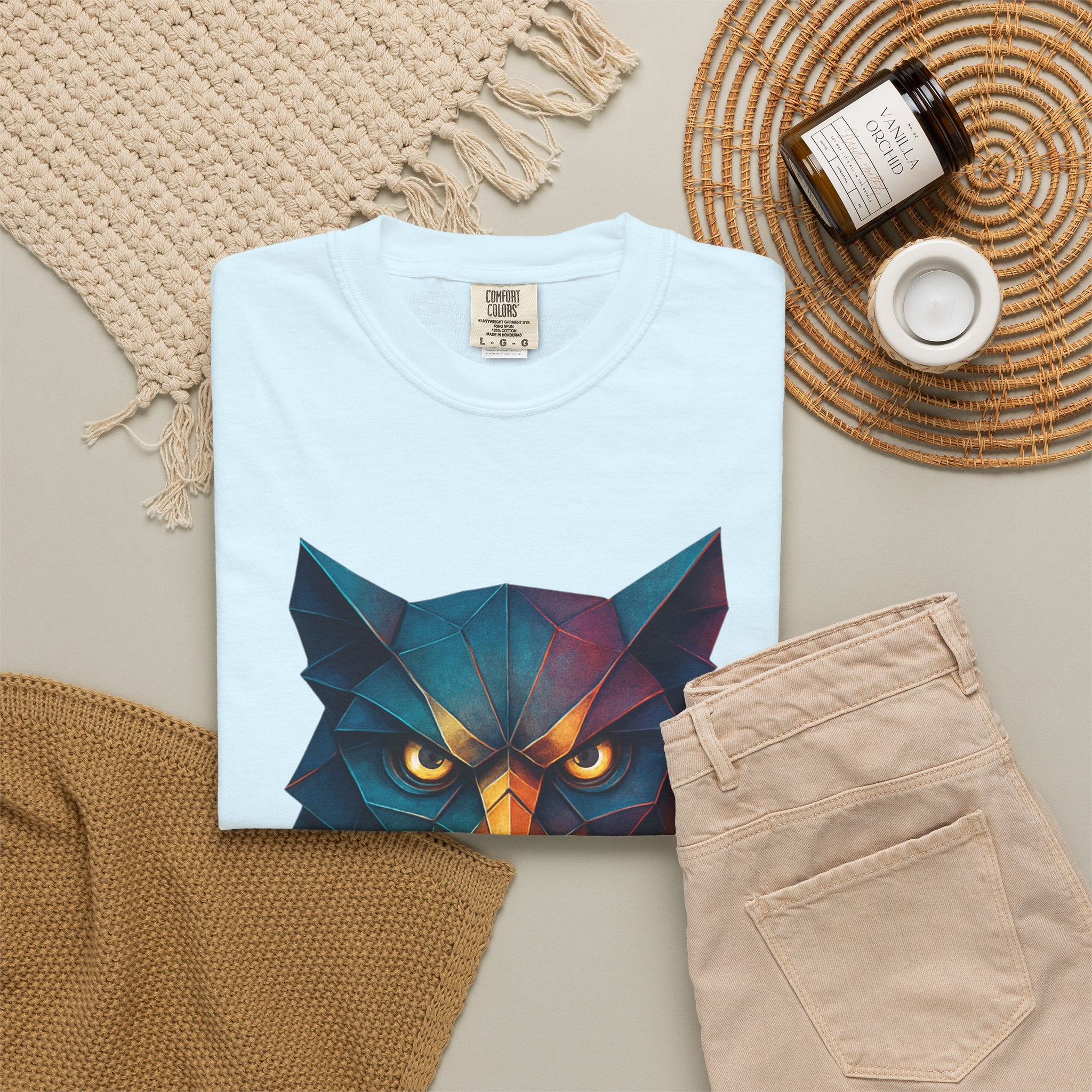 Colorful Owl Graphic T-Shirt for Nature Lovers, Unisex Casual Wear, Gift for Wildlife Enthusiasts, Eco-Friendly Fashion, Art Tee