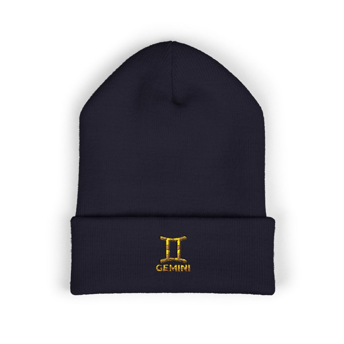 Embroidered Gemini Zodiac Cuffed Beanie