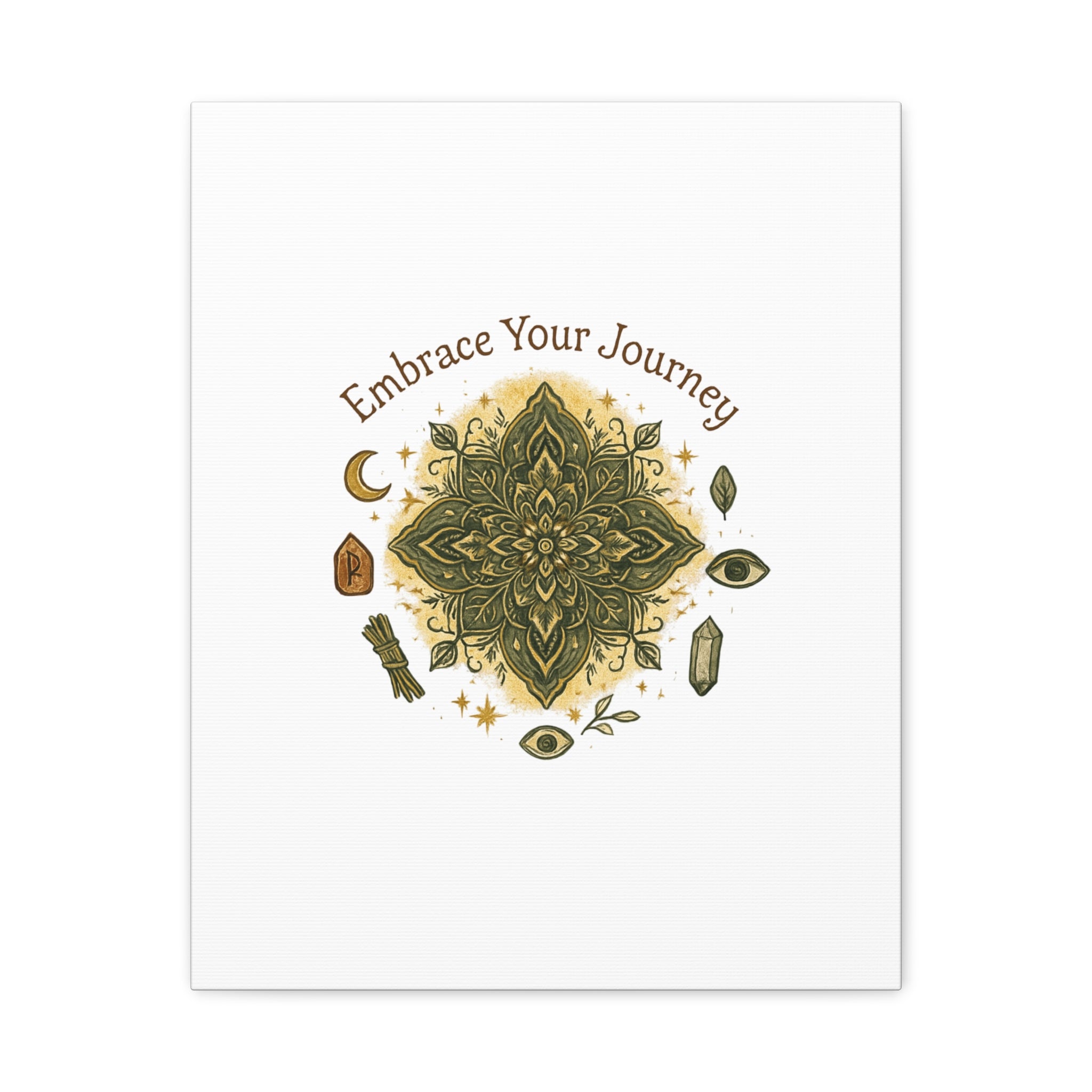 Embrace Your Journey Mandala Canvas | Matte Stretched Wall Art