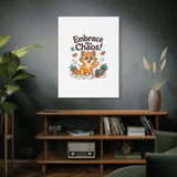 Embrace the Chaos! Cat Canvas Wall Art — Playful Orange Kitten Illustration
