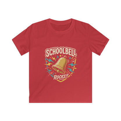 Schoolbell Rocks kids graphic T-shirt for school days