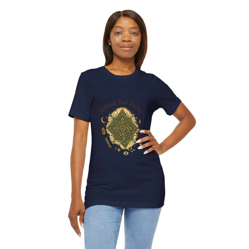Boho Crystal Mandala T-Shirt — Embrace Your Journey Tee