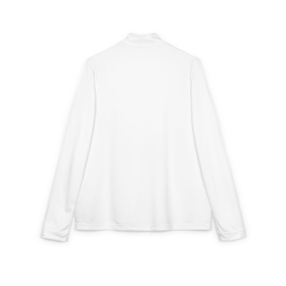 Green Floral Dragon Embroidery Quarter-Zip Pullover