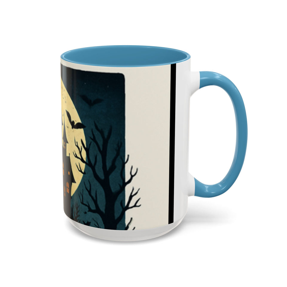 CartersLog Cozy October Fright Night Accent Coffee Mug – 11oz & 15oz Autumn Halloween Ceramic Cup