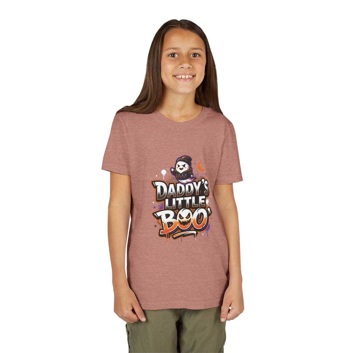 Youth Halloween Tee — “Daddy’s Little Boo” / “Spooky &amp; Unbothered” Kids Costume Shirt
