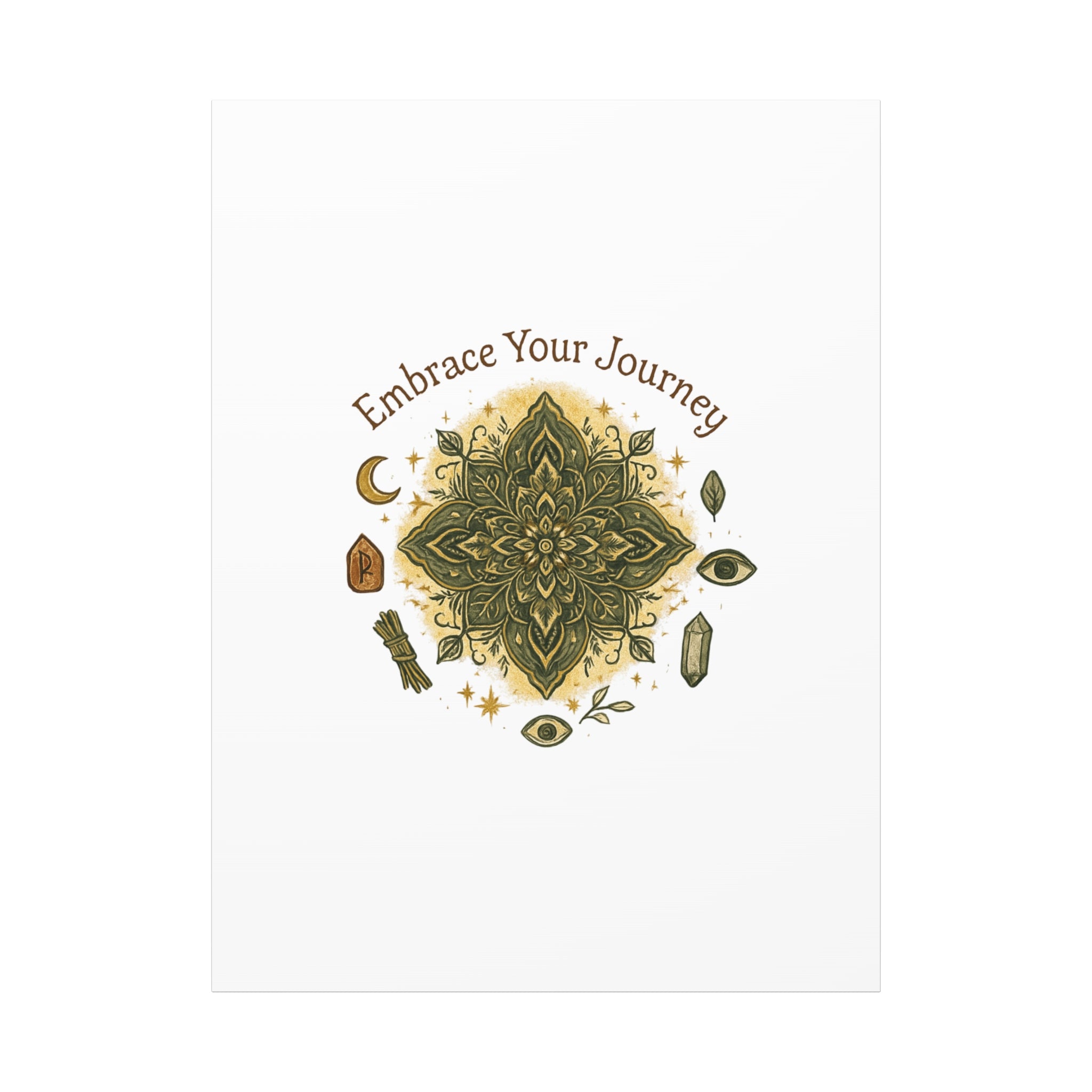 Embrace Your Journey Mandala Canvas | Matte Stretched Wall Art