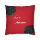 Red Rose Pillow Cover – Floral Decorative Throw Pillowcase