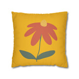 CartersLog Vibrant Floral Square Pillowcase – Colorful Spring Flower Cushion Cover for Home Decor