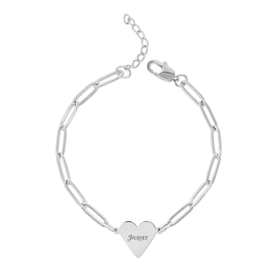Personalized heart bracelet stainless steel