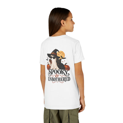 Youth Halloween Tee — “Daddy’s Little Boo” / “Spooky &amp; Unbothered” Kids Costume Shirt
