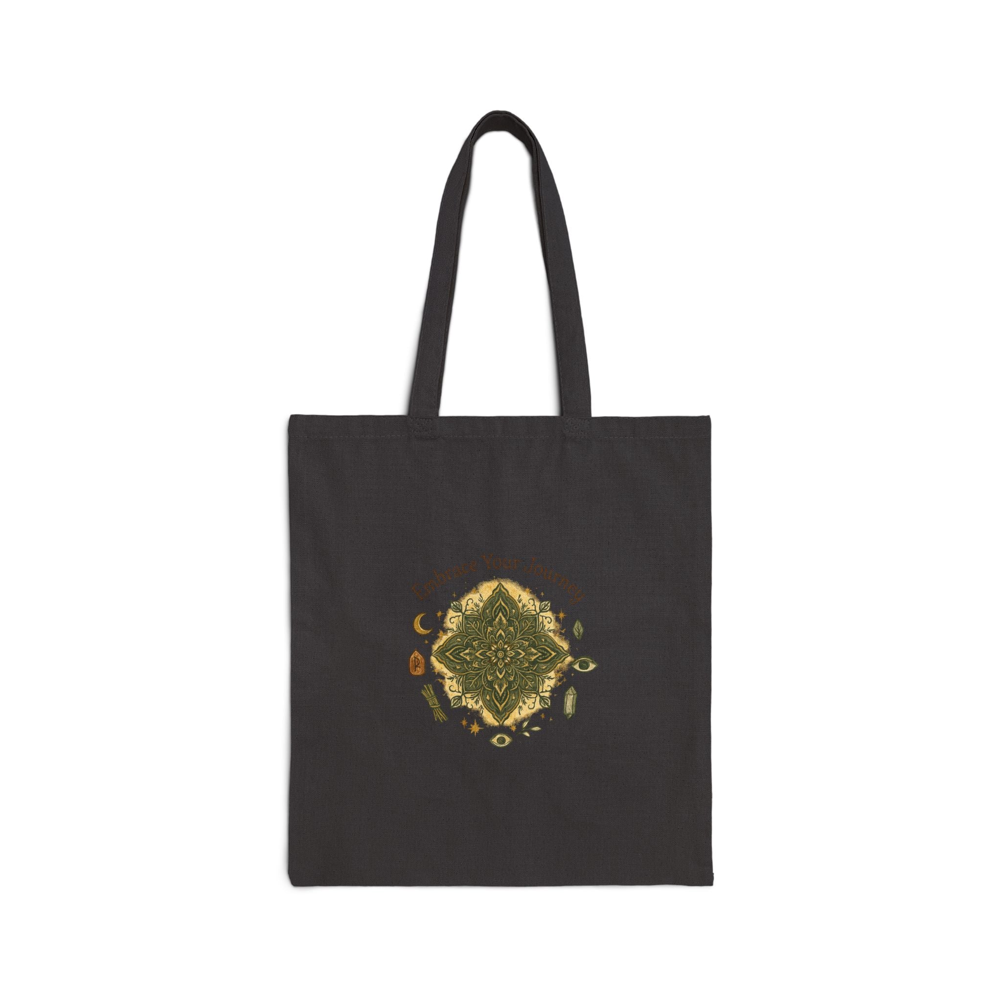 Herbal Apothecary Mandala Tote Bag | botanical illustration, earthy green accents
