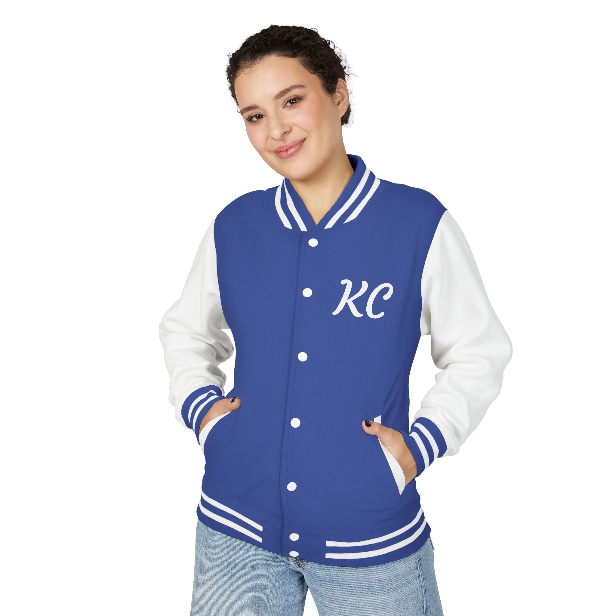 World Is Mine Graffiti Logo Letterman Jacket | KC Chest Monogram