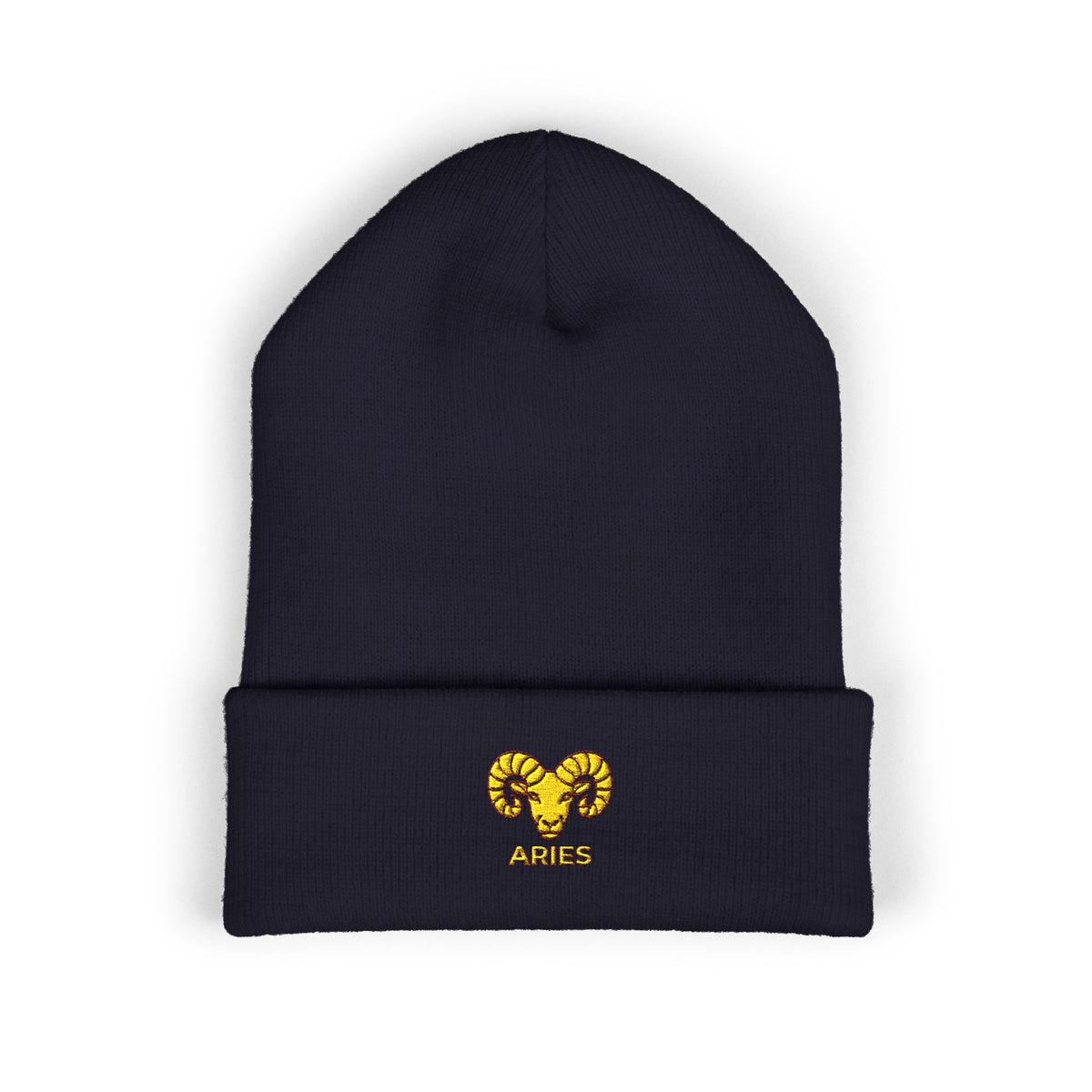 Aries Zodiac Embroidered Cuffed Beanie