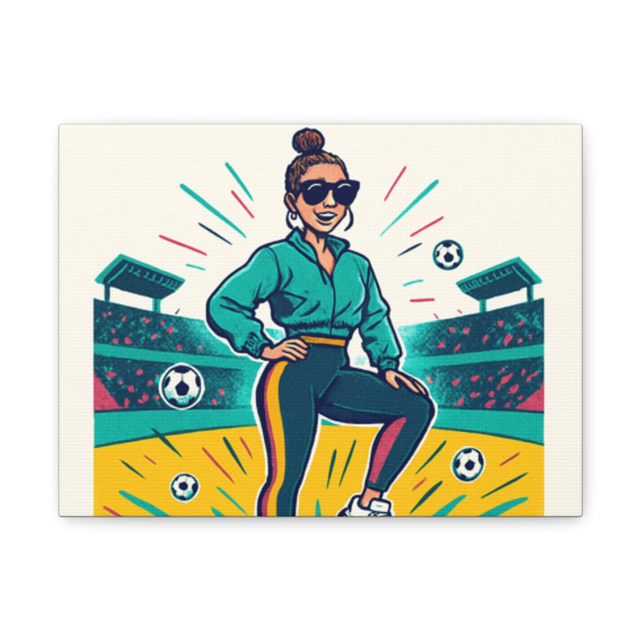Sporty Canvas Wall Art, Soccer Decor with matching blanket , Athletic Motivational Art, Fun Home Decor, Gift for Sports Lovers