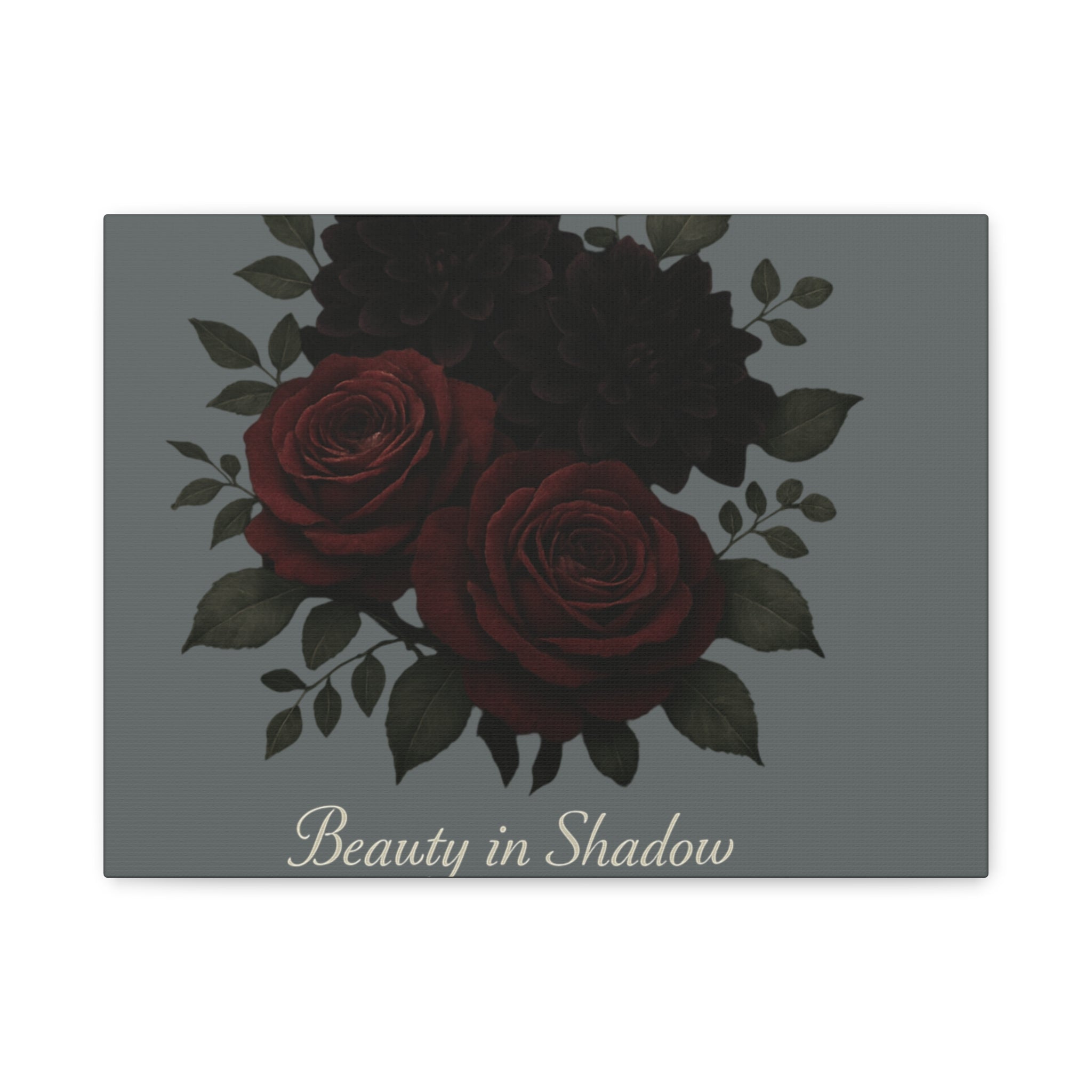 Beauty in Shadow Floral Canvas Wall Art — Stretched Matte 1.25"