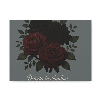 Beauty in Shadow Floral Canvas Wall Art — Stretched Matte 1.25"