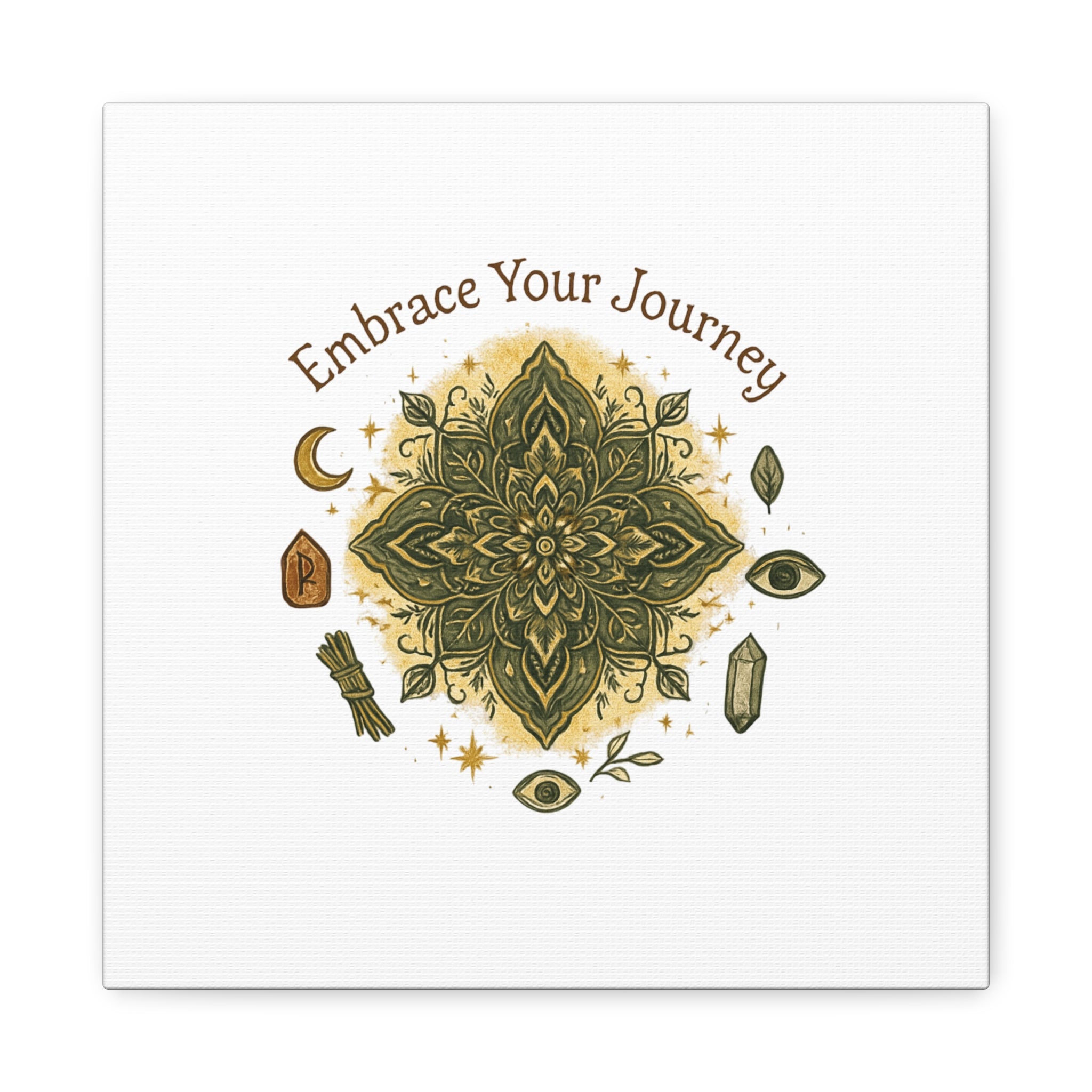 Embrace Your Journey Mandala Canvas | Matte Stretched Wall Art