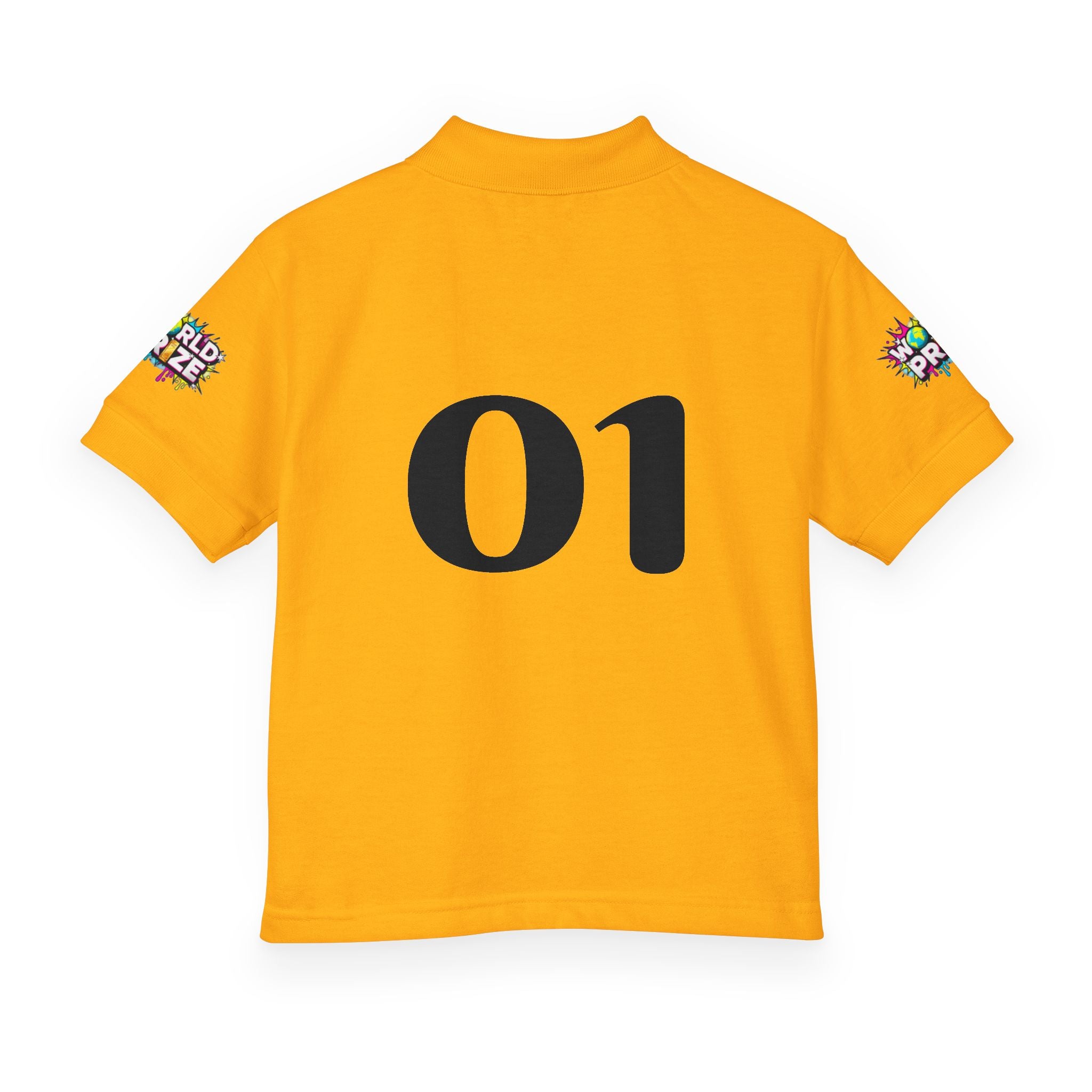 World Is Mine graphic Youth Polo | Number 01 back