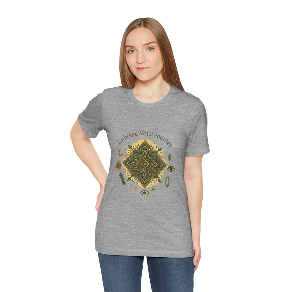 Boho Crystal Mandala T-Shirt — Embrace Your Journey Tee