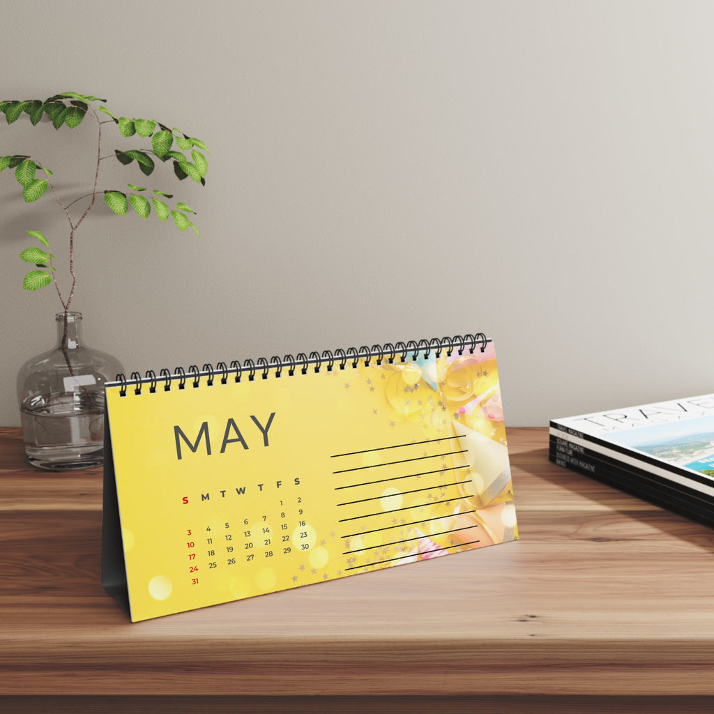 2026 Resolutions Desktop Calendar, Personalized Desk Planner | Office Agenda