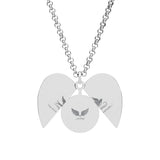 Hidden Message Necklace – Engraved Heart Wing Locket