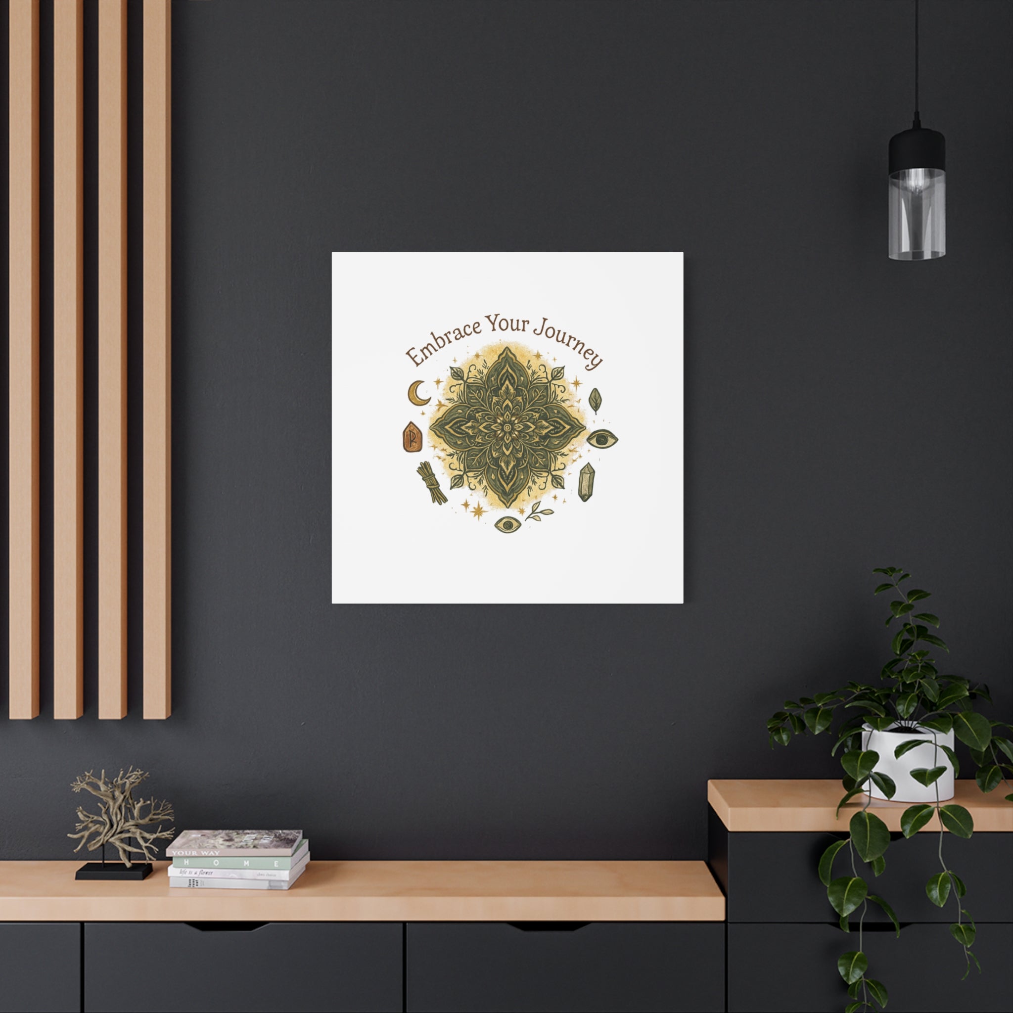 Embrace Your Journey Mandala Canvas | Matte Stretched Wall Art
