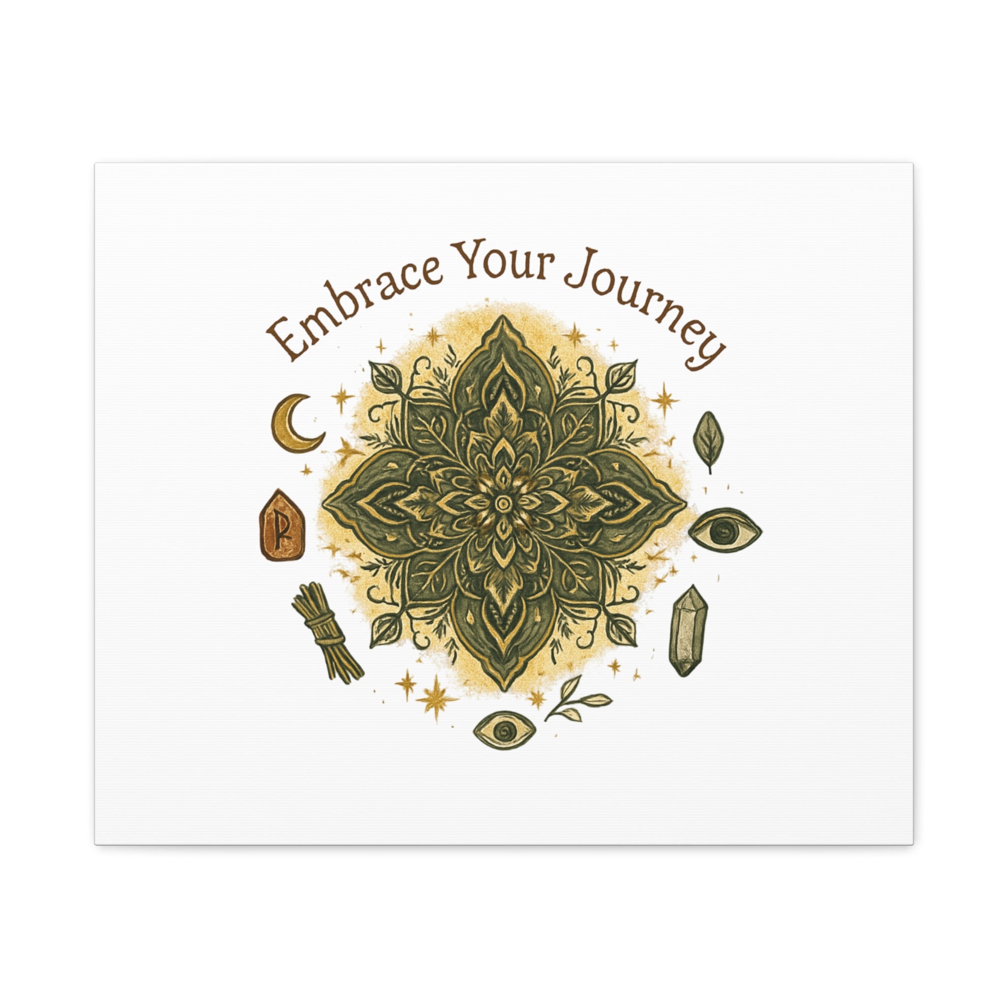 Embrace Your Journey Mandala Canvas | Matte Stretched Wall Art