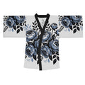 Floral Kimono Robe — Blue Peony All-Over Print
