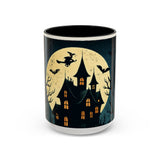 CartersLog Cozy October Fright Night Accent Coffee Mug – 11oz & 15oz Autumn Halloween Ceramic Cup