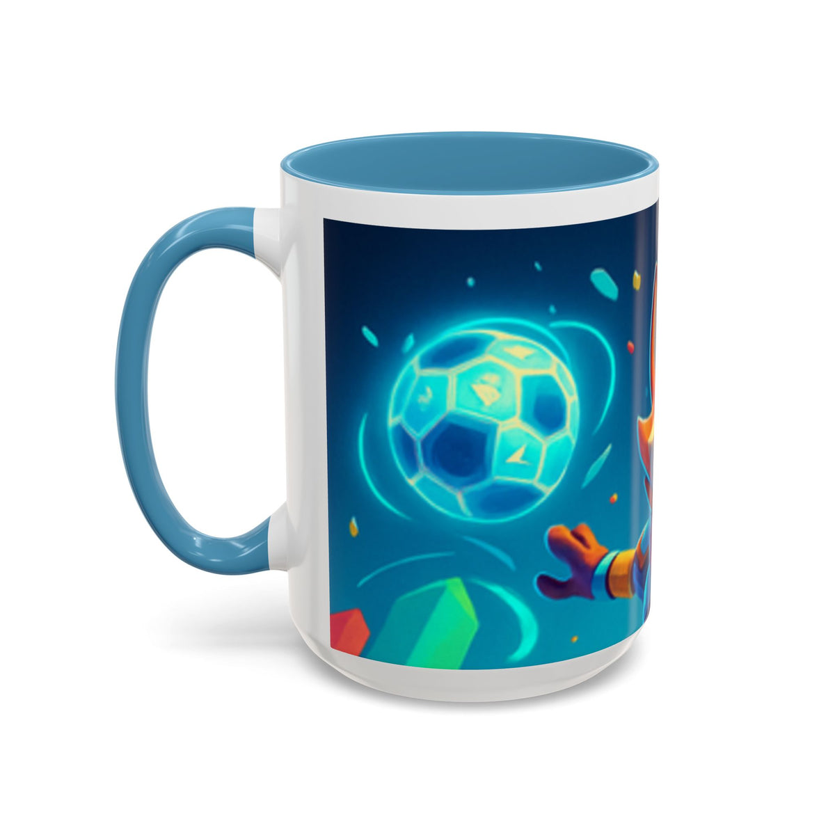 CartersLog Happy Fox Space Adventure Accent Coffee Mug – 11oz &amp; 15oz Cute Cosmic Design