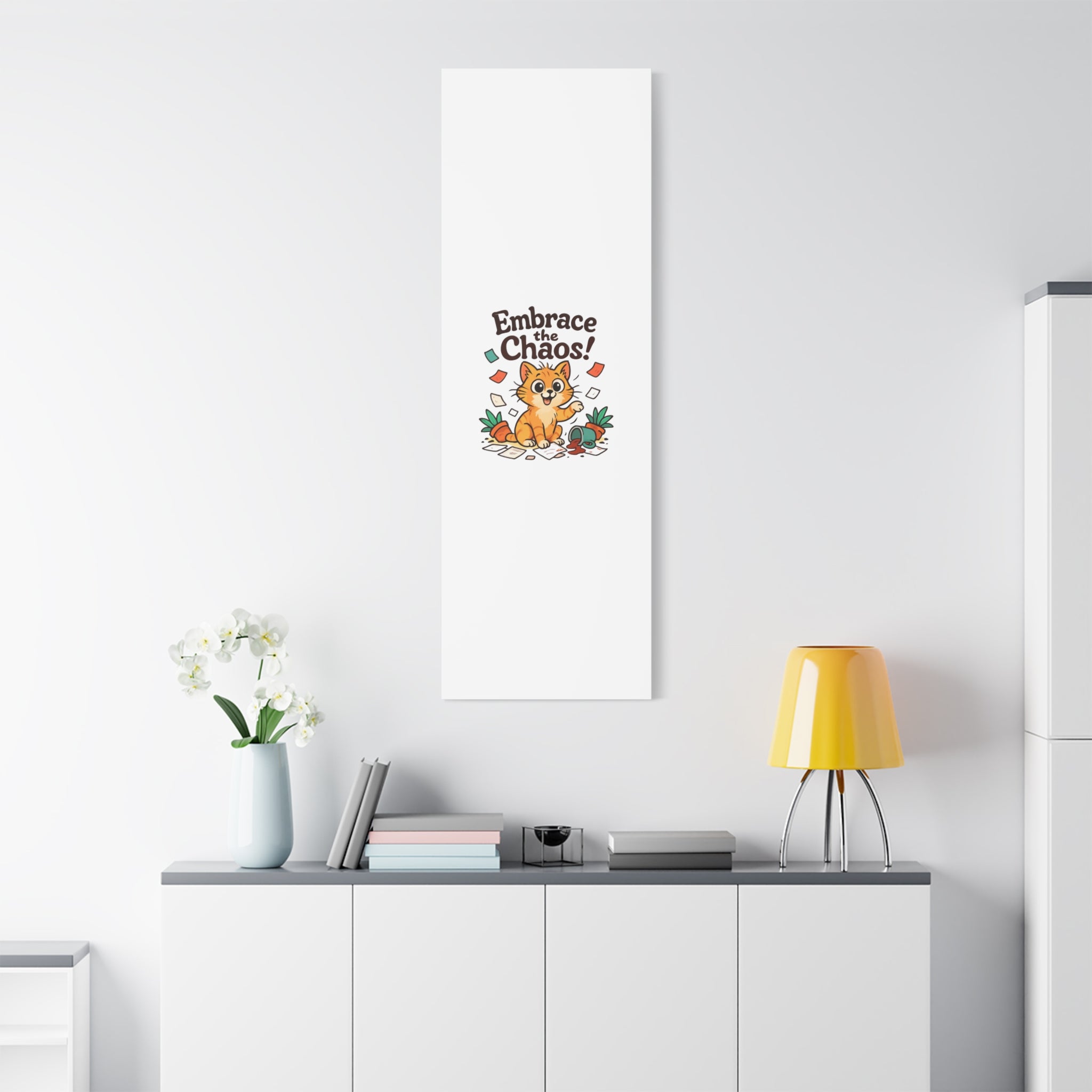 Embrace the Chaos! Cat Canvas | Matte Stretched Wall Art
