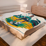 Velveteen Plush Blanket, Soccer Mom Blanket, Modern Hip Blanket, Soft Throw Blanket, Cozy Couch Blanket, Gift for Her