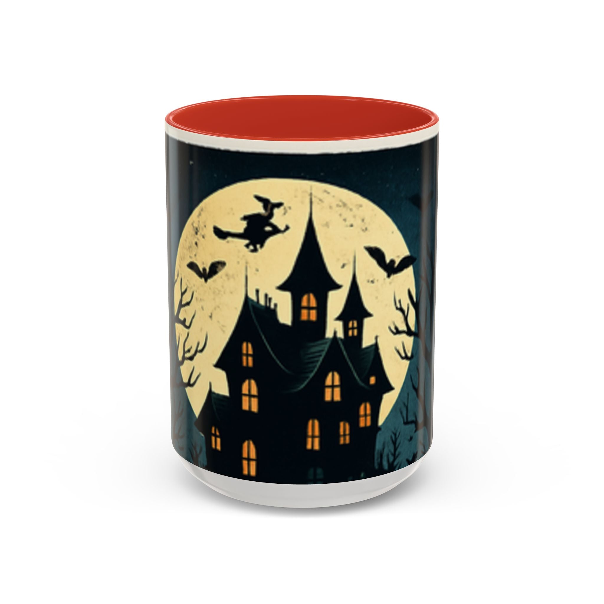 Cozy October Fright Night Accent Coffee Mug — Autumn Vibe Ceramic (11/15 oz)
